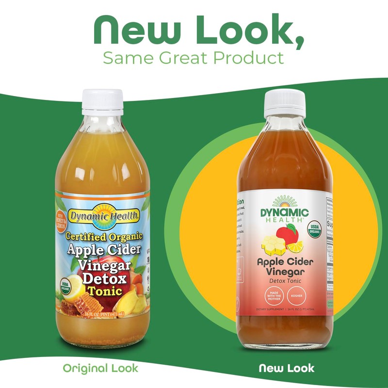 Dynamic Health Apple Cider Vinegar Detox Tonic Organic | 16