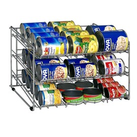 Organize It All Deluxe 3 Tier Can Storage Rack in Chrome