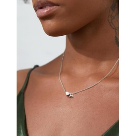 ChicSilver Necklace With Initials Sterling Silver Initial Necklace for Women Dainty S Necklaces for Women