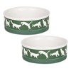 Bone Dry Ceramic Cat Bowls for Food & Water Microwave