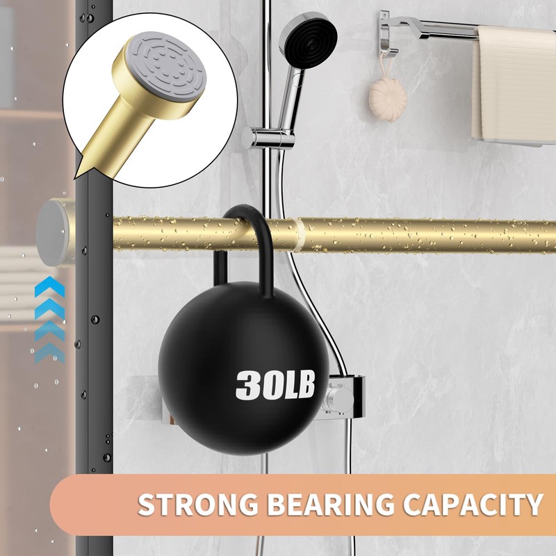 Emlaoe Gold Shower Curtain Rod 34-96 Inches(2.8-8ft) Never Rust Adjustable