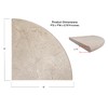 Tenedos 9x9 Round Edge Crema Marfil Premium Corner Shower Shelf