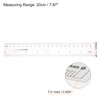 sourcing map Film Flexible Ruler 8 Inch 0.5mm Scale PET