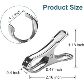 36 Pcs Garden Clips, Greenhouse Clamps, Stainless Steel Greenhouse Clips for Netting, Heavy Duty Row Cover Clips with a Strong Grip for Shade Cloth or Plant Cover on Gardening Hoops