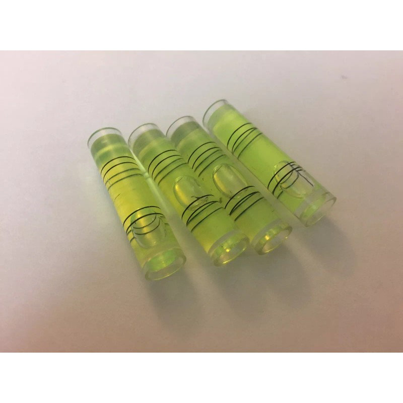 Unbranded 4PCs Mini Bubble Level 40mmx9.5mm Cylindrical Clock Photo Frame