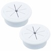 Kemcatui 2Pcs 2 Inch（50mm）Desk Cable Grommet, White Desktop Hole Cover