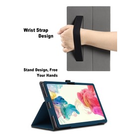 Case for HiGrace C10 10 inch, HiGrace C10 Tablet Case, Folding Stand Protective Cover with Pencil Holder and Wrist Strap, Full Protection. (Blue)