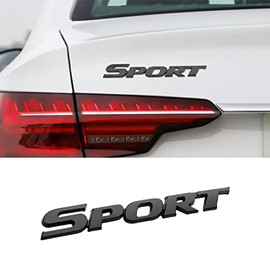 3D Metal Sport Sticker for Car, Styling Personalise Sport Emblem Decal, Auto Badge Stickers Car Exterior Decoration Accessories, 3D Stickers for Trunk Side Fender Rear Tailgate (Black)