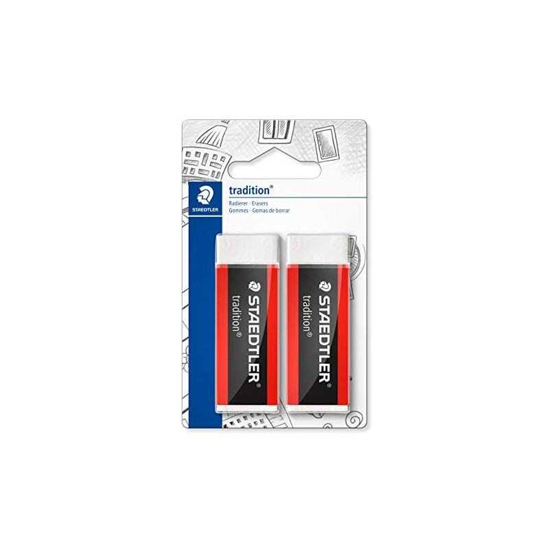 STAEDTLER 526 T20BK2 tradition erasers pack of 2