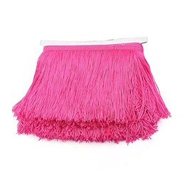 YYCRAFT The Yard 10 Yards Wide Tassel Kurtian Fringe Trim for DIY Sewing Craft Clothing Curtains Decoration (Shocking Pink)