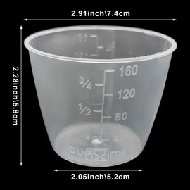 10PCS Plastic Transparent Rice Measuring Cup, Small Laundry Measuring Cup, 160ml Rice Cooker Measuring Cup, Rice Cooker Accessories for Kitchen Dry and Liquid Ingredients Measuring