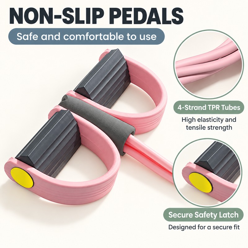 4-Tube Resistance Band for Full-Body Exercise – Pedal Pull Rope