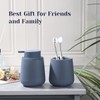INGOFIN 12 oz Ceramic Toothbrush Holder, Toothpaste Holder and Cup