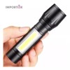 Importeek 5pz Lampara Tactica Militar Recargable Usb Led Linterna