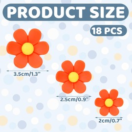 18pc 3D Cute Flower Fridge Magnets, 6 Colors Cute Floral Fridge Magnet Set, 3 Sizes Colorful Strong Decorative Funny Refrigerator Magnets for Refrigerator, Whiteboard, Kitchen, Office, Decor