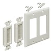 iMBAPrice 2-Gang Brushed Wall Plate - Decora Style Cable Pass