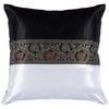 GULAAL ART Black & White Indian Brocade Soft Silky Satin