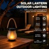 kaliqo Solar Lantern Outdoor Lights, Realistic Dancing Flame Effect, Solar