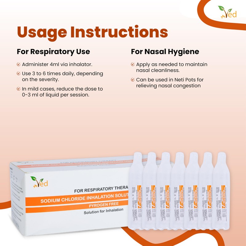 VED Hypertonic Inhalation Saline Solution, 7% Sodium Chloride (NaCl),4.0 ml