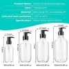 Teyssor Pump Bottle Dispenser Clear 2 Pack 150ml/5oz Empty Plastic