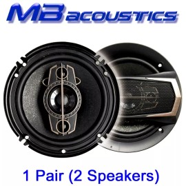 MB ACOUSTICS 6.5" Full Range 4-Way Coaxial Low Profile Car Speakers 500W