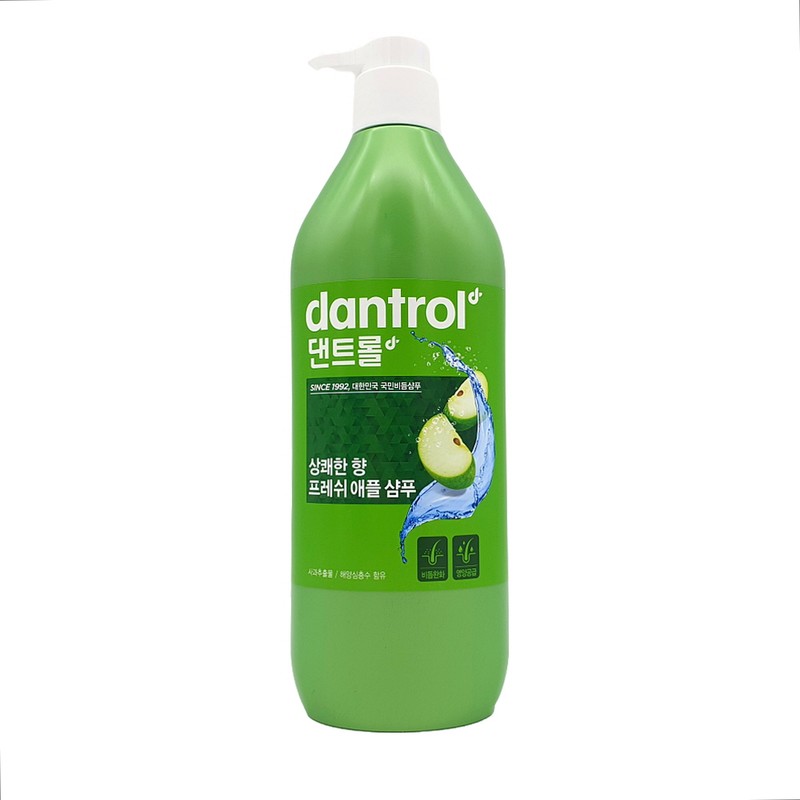 댄트롤 상쾌한향 프레쉬애플 샴푸(샴푸/린스겸용) 820ml 2개(+휴대용 물티슈 1개) Dantrol Refreshing