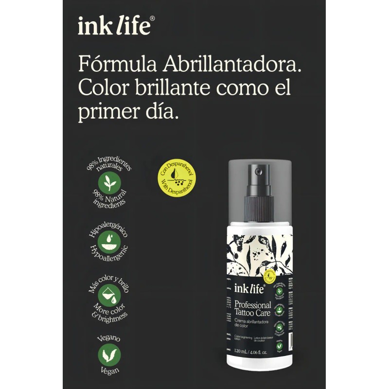 Ink Life Crema Abrillantadora Tatuajes Vegana 120ml Hidratante