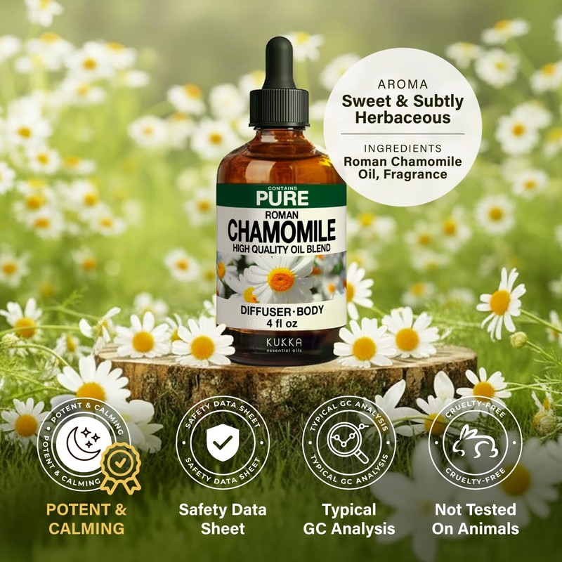 KUKKA Roman Chamomile Essential Oils - 4 Fl Oz -