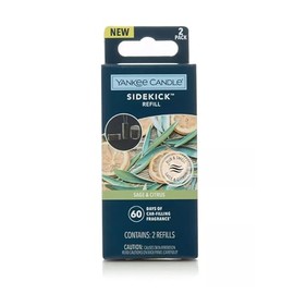 Yankee Candle Sidekick Car Air Freshener Refill (Sage & Citrus, 2 Pack)