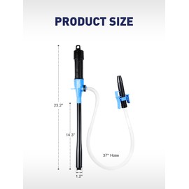 SMART JERRY - Battery Operated Fuel Pump | Electric Oil Transfer Pump for Gasoline, Diesel, Water, Transmission | 3 GPM Hand Pump with Locking Clip, Water Siphon Pump
