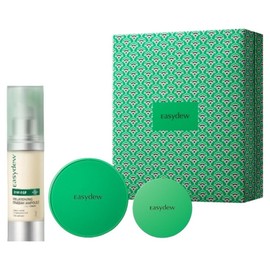 Easydew Spot Cushion No. 21 Natural + Ampoule Gift Set, 1 Set, Cushion + Ampoule / 이지듀 기미쿠션 21호 내추럴 + 앰플 선물세트, 1세트, 쿠션 + 앰플