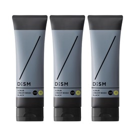 DISM Dism Scrub Cream Wash Black x3 Set DISM Dism Charcoal Face Wash Facial Scrub Men's 2WAY Foam Cleansing Pores Keratin Dark Spots Treatment Dense Foam Moist Skin Charcoal Scrub