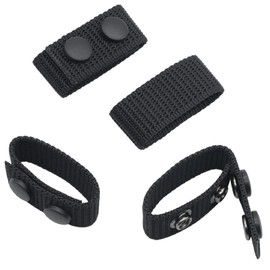 TACNEX Belt Keepers with Double Snaps for 2 inch Wide Nylon Duty Belt Tactical Police Leo Belt Accessories 4 PCS (Black, 2 inch(4 PCS))
