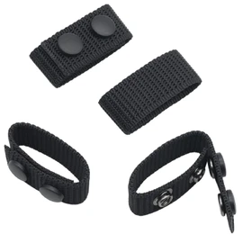 TACNEX Belt Keepers with Double Snaps for 2 inch Wide Nylon Duty Belt Tactical Police Leo Belt Accessories 4 PCS (Black, 2 inch(4 PCS))