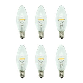 Celestial Lights Six LED Window Candle Replacement Bulbs for Plug-in Window Candles - Works with All Sensor, Timer, or Switch Models