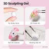 SUPWEE 3D Nail Gel Art Pearl White,Solid Gel for Nails
