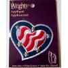 Wright's Wrights Silver Stars/Wavy Stripes Heart 3" x 3 1/4"