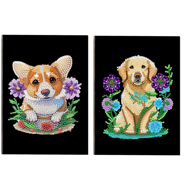 MaiYiYi 2 PCS Dog Notebook Diamond Painting Kit Cute Dog