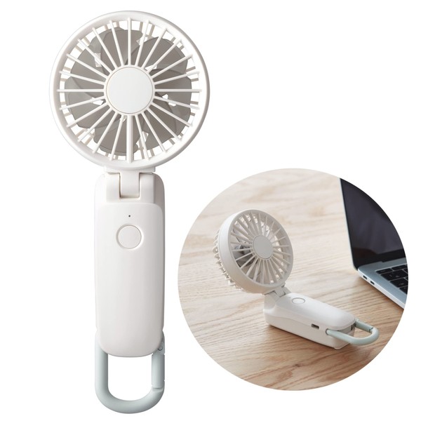 RHYTHM 9ZF036RH03 Handy Fan, 2023 (Made in Japan), Neck Mount,