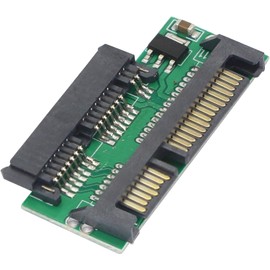 AYMBH 1.8" Micro SATA 16-Pin (7+7+2) Female to 2.5" SATA 22-Pin Male SSD Adapter Converter Card Converts 3.3V Micro SATA to 5V SATA for Notebooks | Compact Design | Plug & Play | Supports Multiple OS