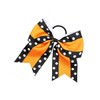 Halloween Cheer Jumbo Bows Orange Ponytail Holder Halloween Cheerleader Bow