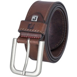 Pierre Cardin Men's Full Leather Belt Made of Full Cowhide Leather, 40 mm Wide, Can Be Shortened, Belt, Leather Belt, Jeans Belt, Dark Brown, dark brown