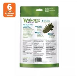 Whimzees All Natural Dental Chews For Dogs 6 Count 40 To 60 Pounds Freshens Breath