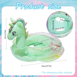 Capgoost Baby Swimming Ring, Inflatable Swimming Ring, Unicorn, Baby Swimming Aid, Pool Swimming Hoop, Baby Floating, Baby Swimming Ring, Swimming Trainer, Swimming Float, Children for Babies from