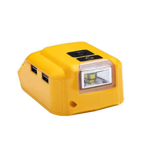 Unbranded Yellow DCB090 Battery Adapter For DEWALT 14.4V/20V MAX USB