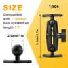 Aluminum Alloy Double Socket Arm Compatible RAM Mount Arm, 1"