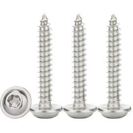 Drenky M4 x 20 mm Torx Wood Screws, Self-Tapping Stainless Steel, A2 V2A Flat Head Screws, Full Thread, Pack of 50