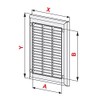 Air Vent Grille 250mm x 250mm with Fly Screen /