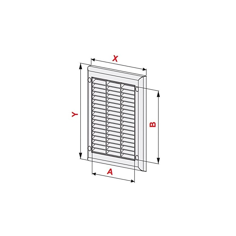 Air Vent Grille 250mm x 250mm with Fly Screen /