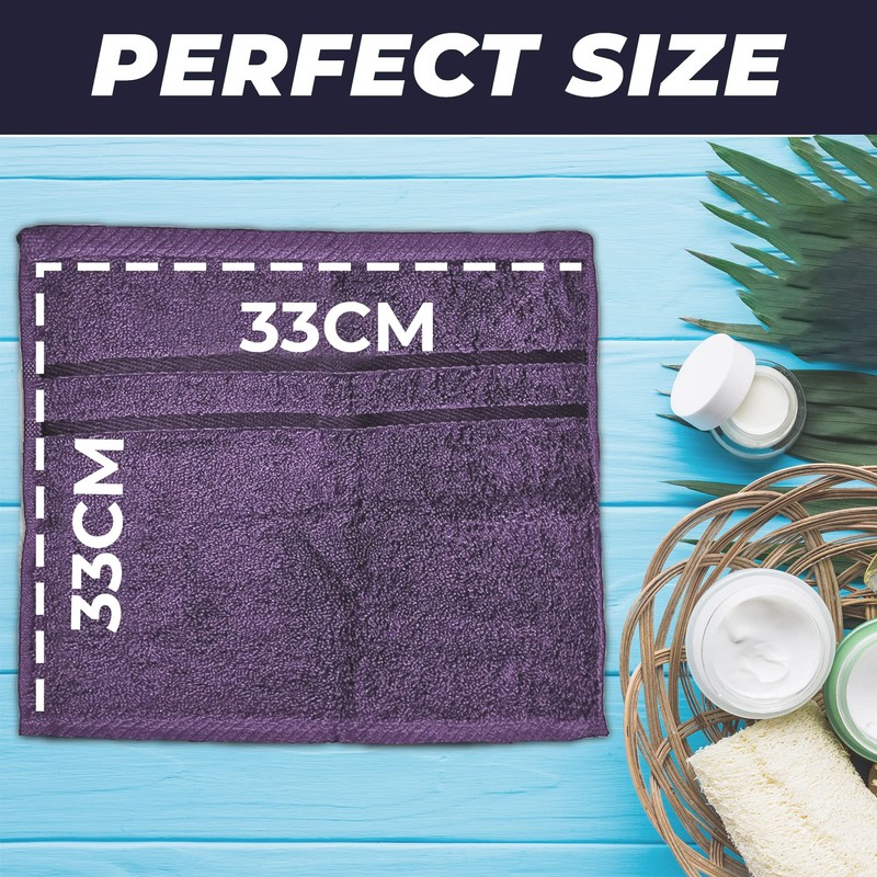 Towelogy® Fast Drying Flannel Face Cloth 100% Cotton Super Soft
